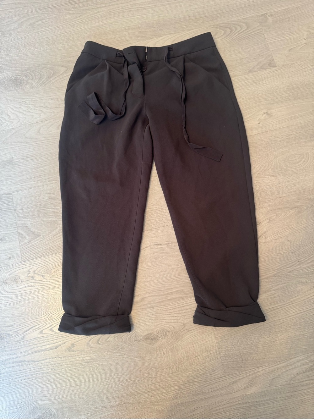 Wilfred Black Tapered Drawstring Pants